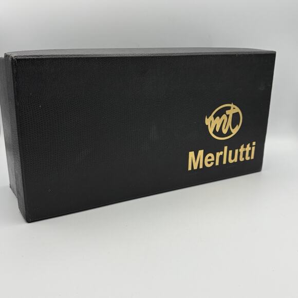 Merlutti Men’s Handmade Smoking Slipper Prom Wedding Shoes Gold Abstract Size 10 - Picture 16 of 16